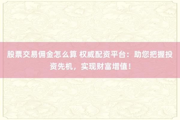 股票交易佣金怎么算 权威配资平台：助您把握投资先机，实现财富增值！