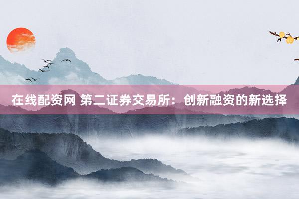 在线配资网 第二证券交易所：创新融资的新选择