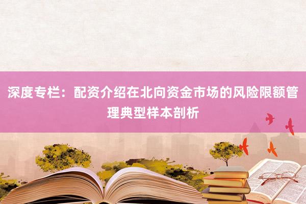 深度专栏：配资介绍在北向资金市场的风险限额管理典型样本剖析
