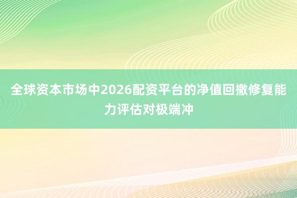 全球资本市场中2026配资平台的净值回撤修复能力评估对极端冲